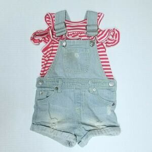 7 For All Mankind Denim Shortall Set | 12 months